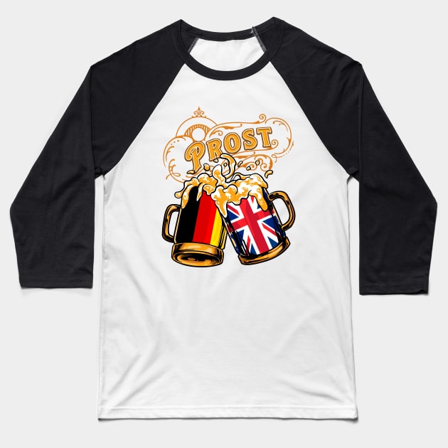 Oktoberfest Wiesn Prost Deutschland - United Kingdom-UK Baseball T-Shirt by TonTomDesignz